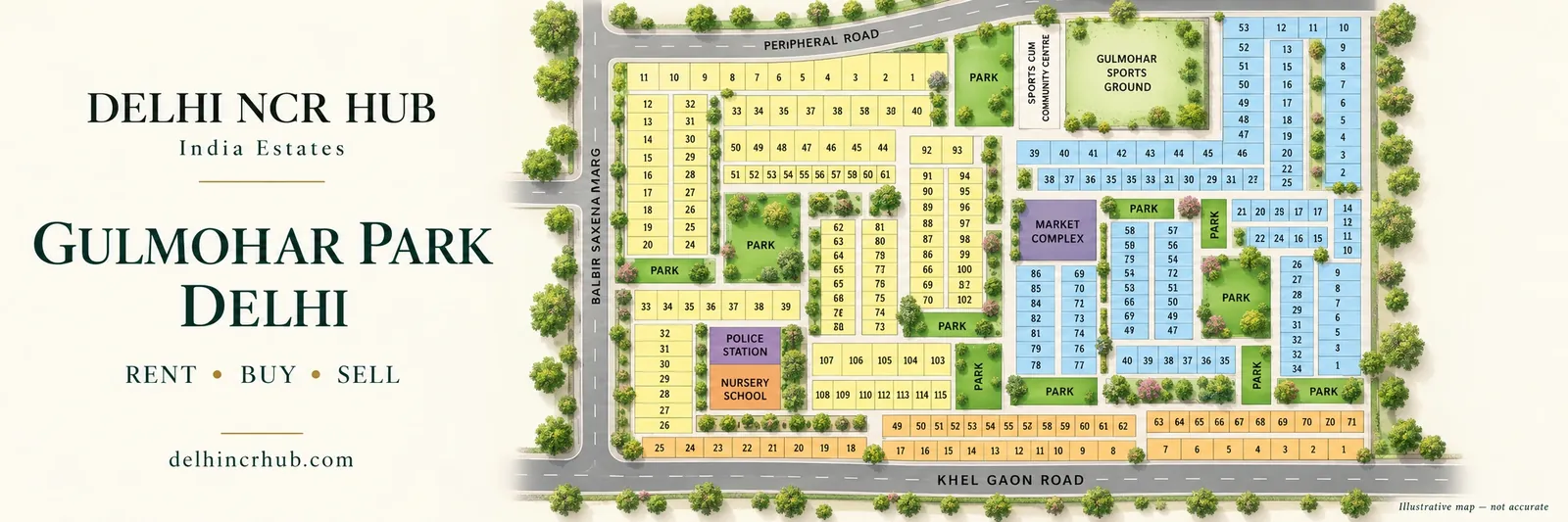 Gulmohar Park real estate experts, rent, buy and sell, India Estates – Delhi NCR Hub